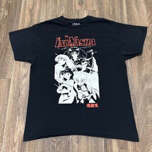 VTG InuYasha Anime Shirt Men's Large Black 2009 Rumkio Takahashi Manga Y2K 00s